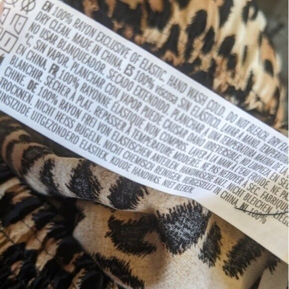 Forever 21 NWT rayon full length cheetah print strapless jumpsuit - S - Picture 7 of 7